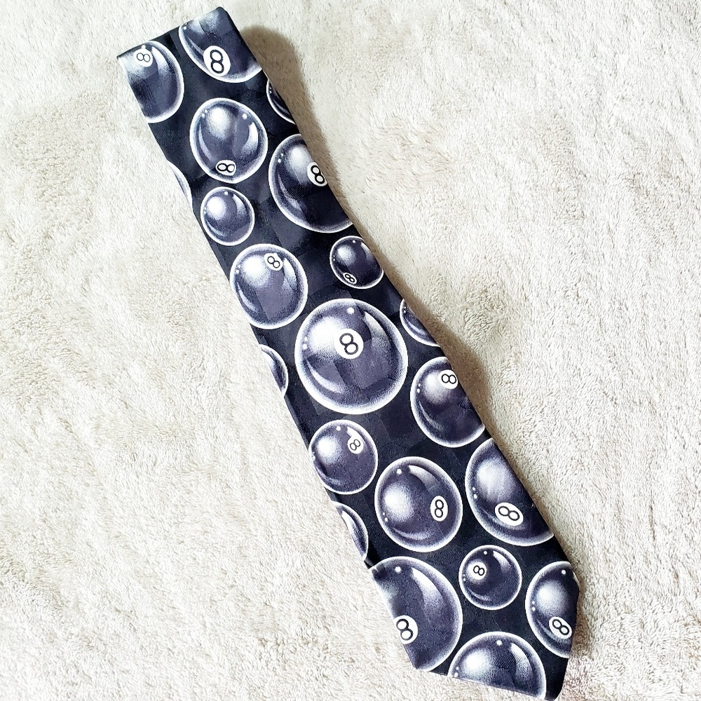 Eight Ball Pool Player Novelty Tie Gift For Dad